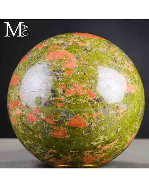 Sfera in Unakite Naturale – Epidoto e Feldspato