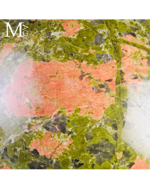Sfera in Unakite Naturale – Epidoto e Feldspato