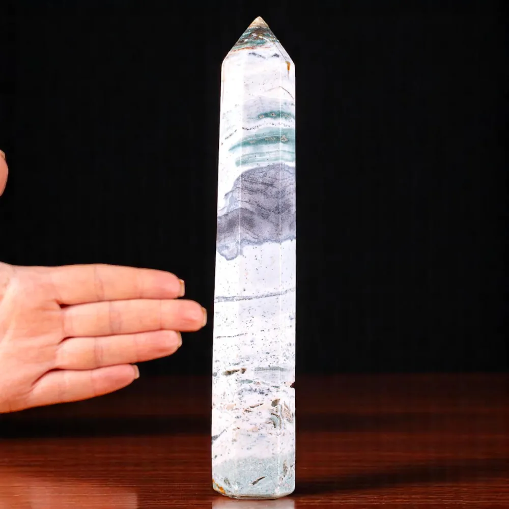Obelisco in Wave Jasper levigato – Madagascar