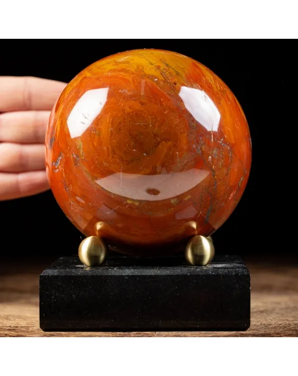Sfera in Diaspro Rosso