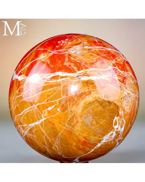 Sfera in Diaspro Rosso del Madagascar - 174 mm
