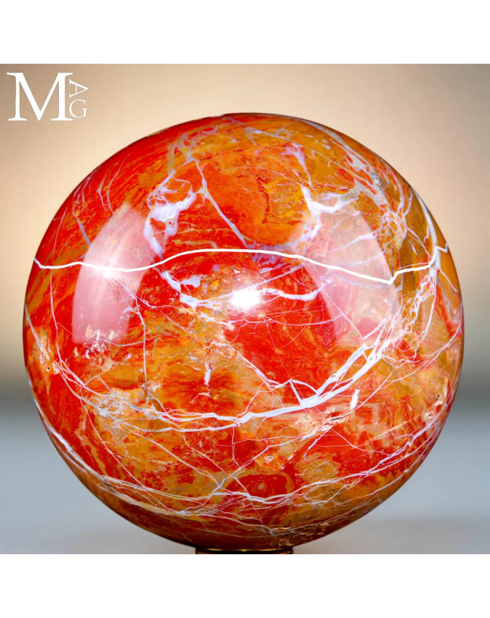 Sfera in Diaspro Rosso del Madagascar - 174 mm