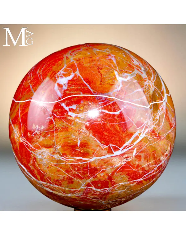 Sfera in Diaspro Rosso del Madagascar - 174 mm