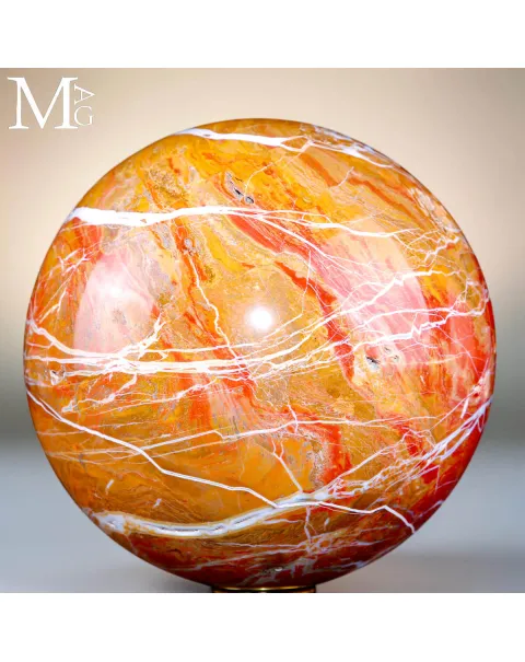 Sfera in Diaspro Rosso del Madagascar - 174 mm