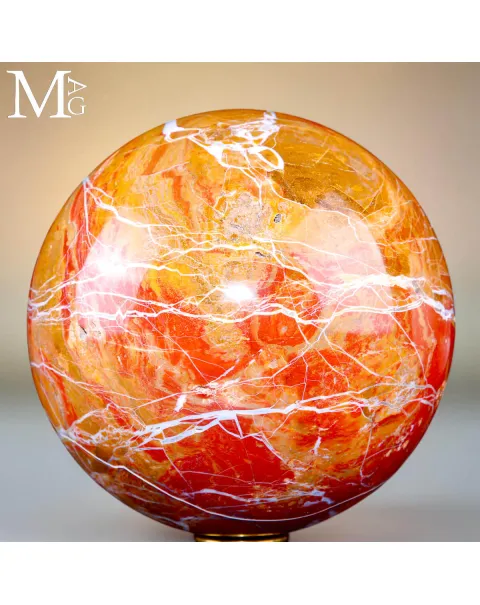 Sfera in Diaspro Rosso del Madagascar - 174 mm