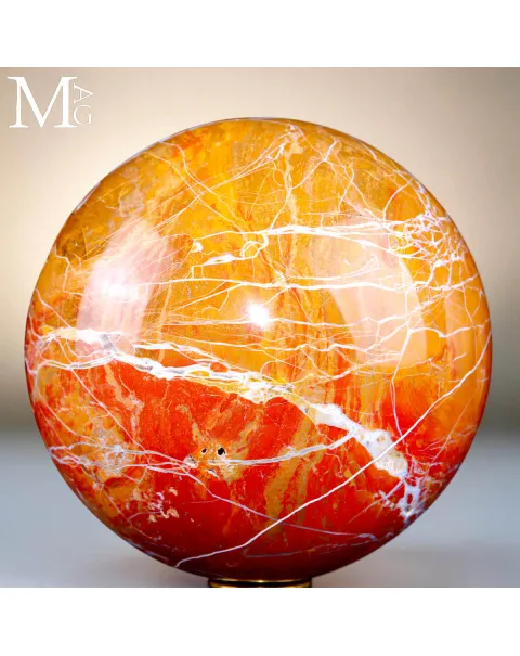 Sfera in Diaspro Rosso del Madagascar - 174 mm