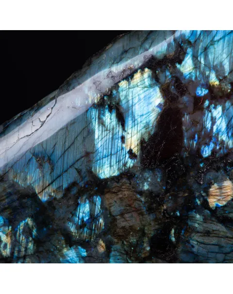 Pietra di Labradorite Unica per Design d'Interni.