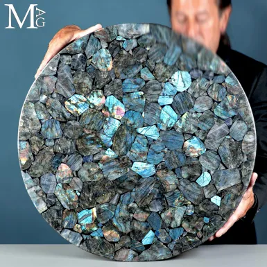 Top per Tavolo in Labradorite - Luce Boreale da In...