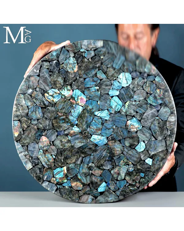 Top per Tavolo in Labradorite - Luce Boreale da In...