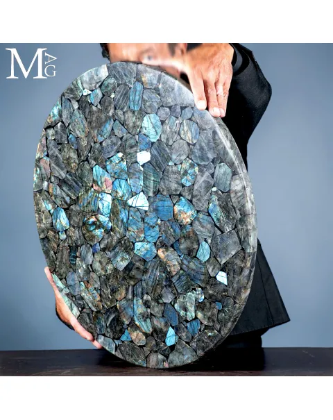 Top per Tavolo in Labradorite - Luce Boreale da Interno