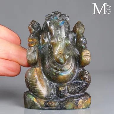Lord Ganesh in Labradorite