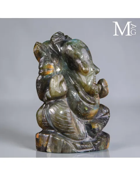 Lord Ganesh in Labradorite