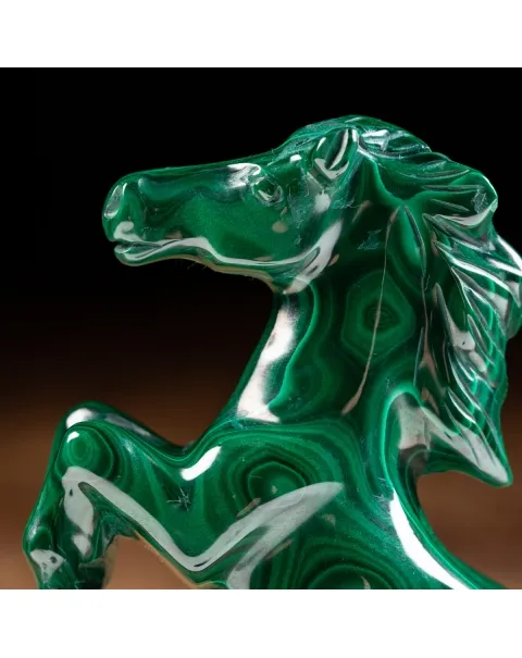 Statua Cavallo in Malachite