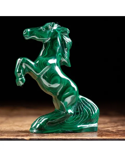 Statua Cavallo in Malachite