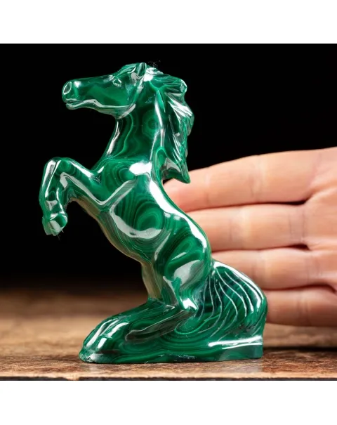 Statua Cavallo in Malachite