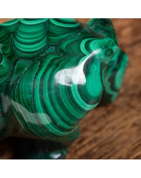 Statua Rinoceronte in Malachite