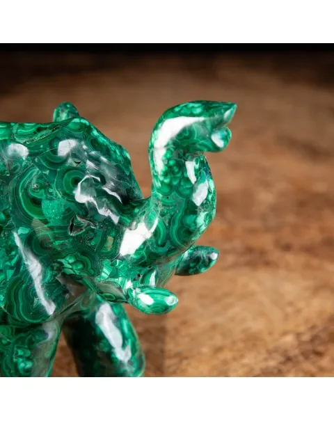 Statua Elefante in Malachite