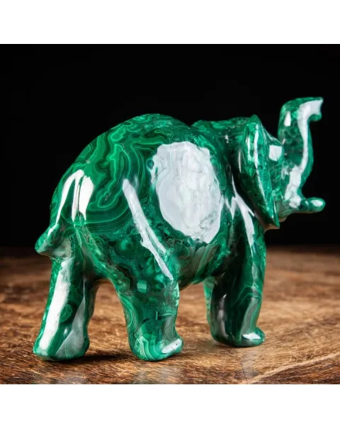 Statua Elefante in Malachite