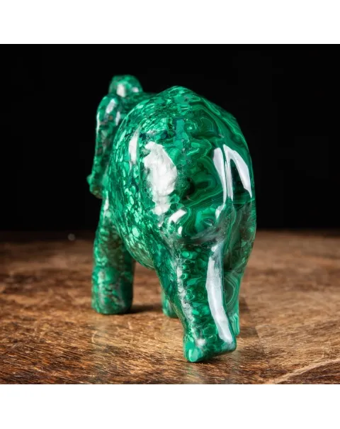 Statua Elefante in Malachite