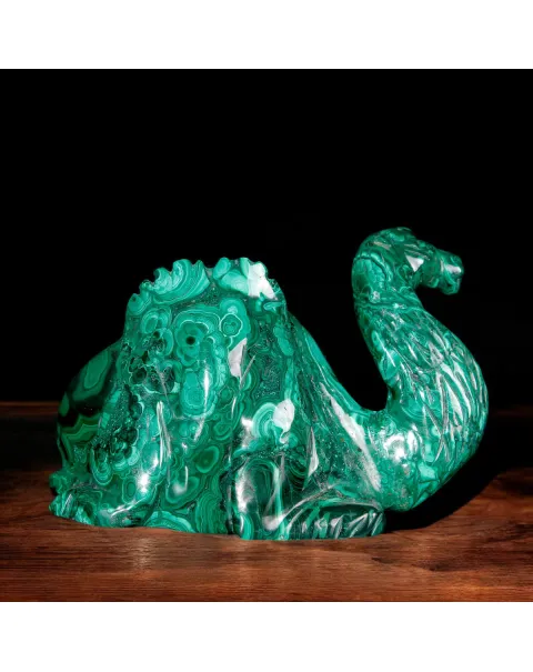 Scultura in Malachite Naturale – Cammello.