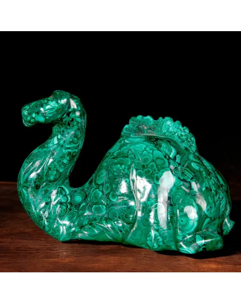 Scultura in Malachite Naturale – Cammello.