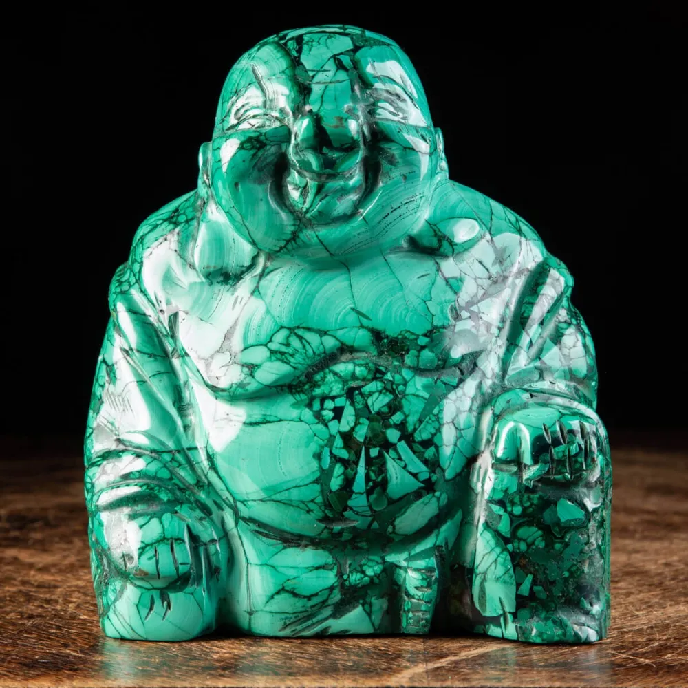 Statua Buddha in Malachite