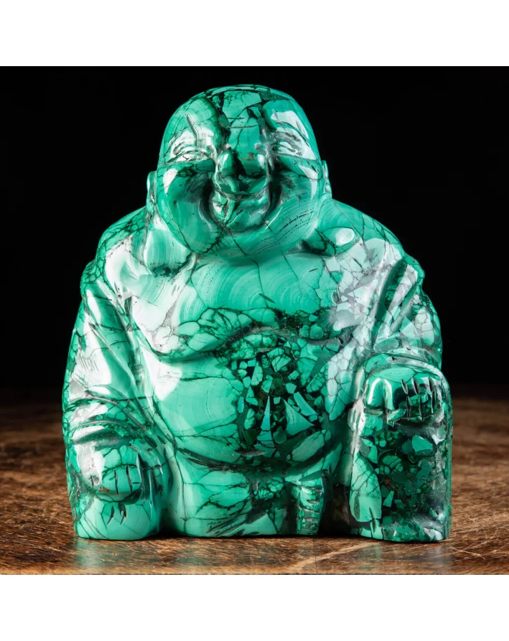 Statua Buddha in Malachite