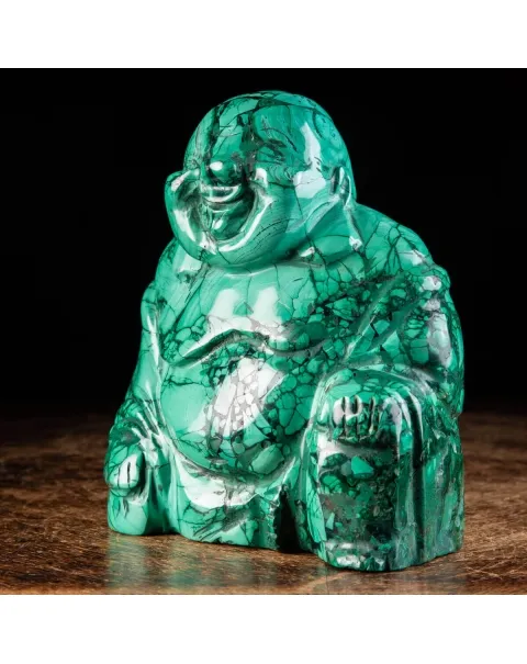 Statua Buddha in Malachite
