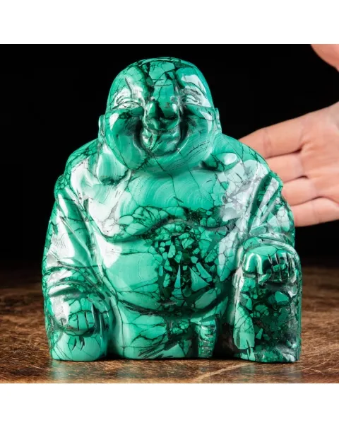 Statua Buddha in Malachite