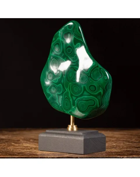 Malachite Prima Scelta Montata su Base