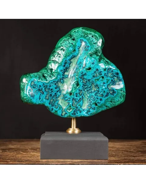 Malachite Prima Scelta Montata su Base