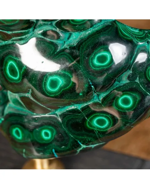 Malachite Prima Scelta Montata su Base