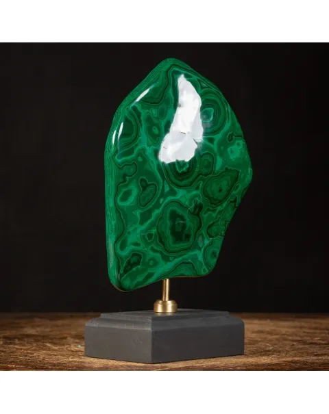 Malachite Prima Scelta Montata su Base