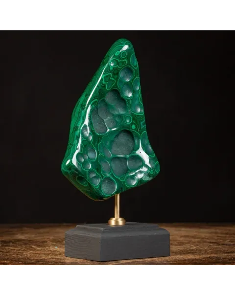 Malachite Prima Scelta Montata su Base