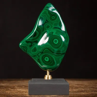 Malachite Prima Scelta Montata su Base
