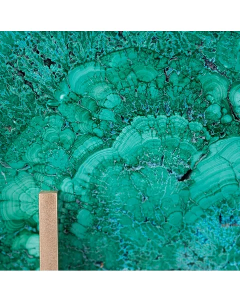 Crisocolla in Malachite Prima Scelta Montata su Base