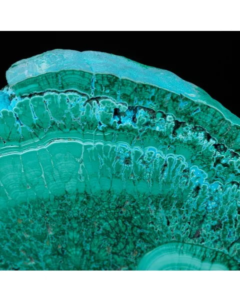 Crisocolla in Malachite Prima Scelta Montata su Base