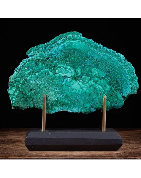 Crisocolla in Malachite Prima Scelta Montata su Base