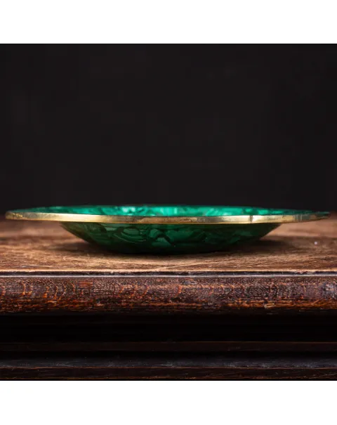Piatto in Malachite Verde Smeraldo