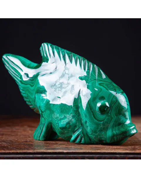 Scultura in Malachite: Il Pesce.