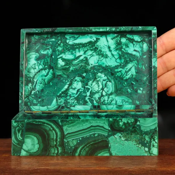 Porta Gioielli in Malachite Naturale.