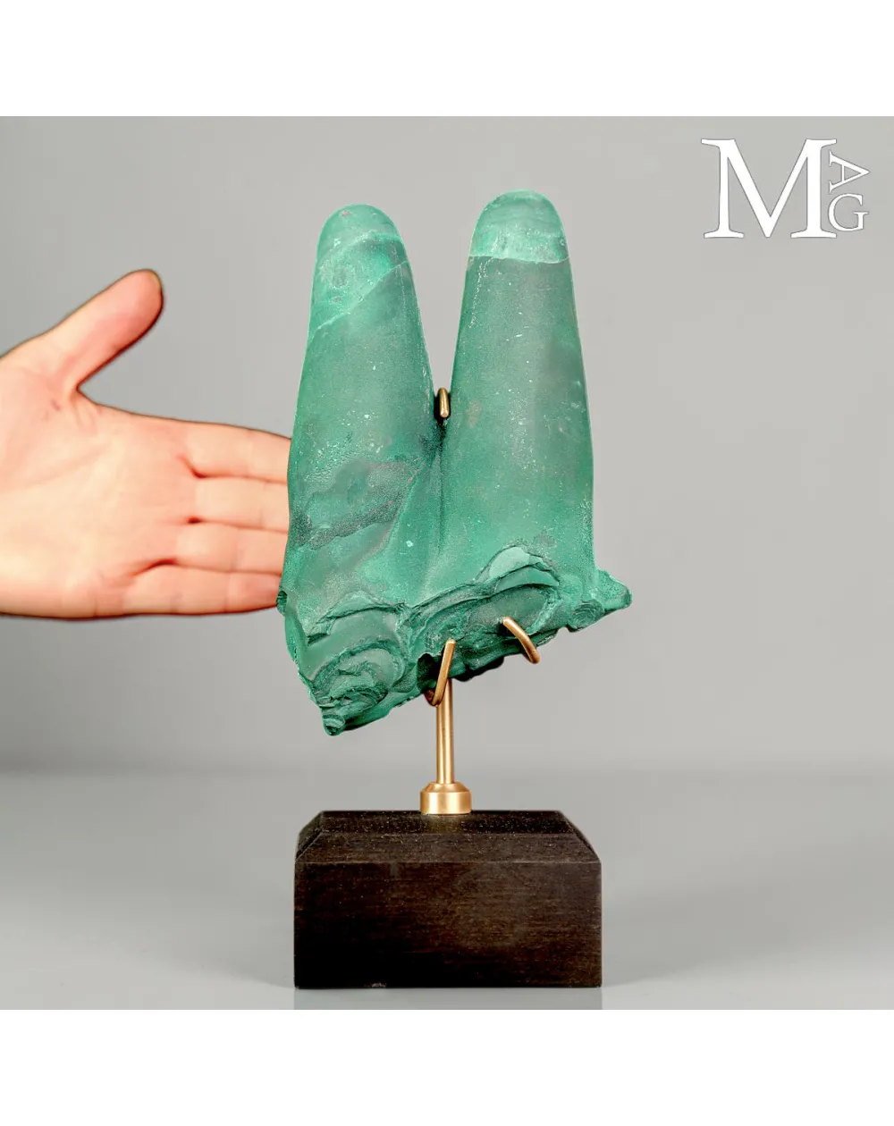 Malachite Stalattitica del Congo, le Due Dita