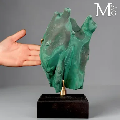 Malachite Stalattitica del Congo su Base