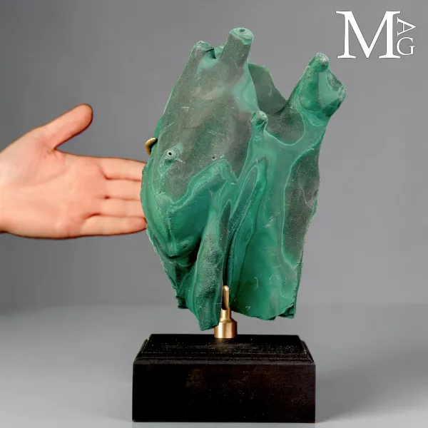 Malachite Stalattitica del Congo su Base