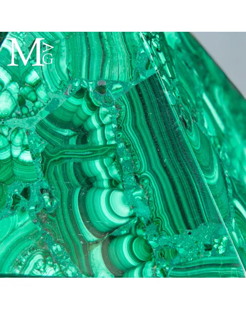 Piramide in Malachite - Lavorazione a Mosaico