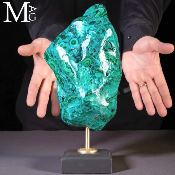 Malachite e Crisocolla - Campione su Base.