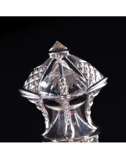 Pugnale Quarzo Lemuriano, pietre preziose drago argento