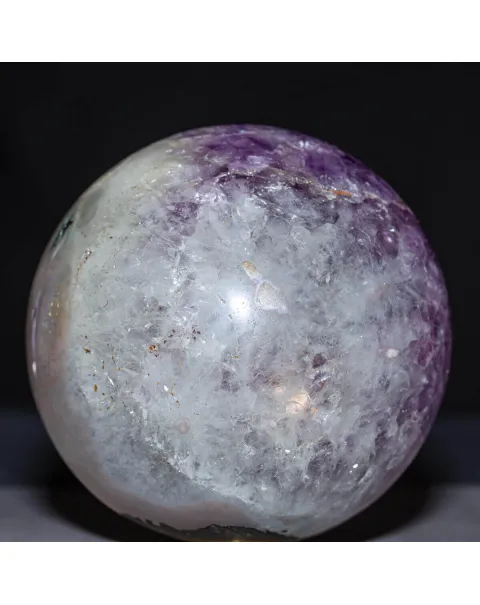 Sfera di Cristalli di Ametista Intagliata da Geode.