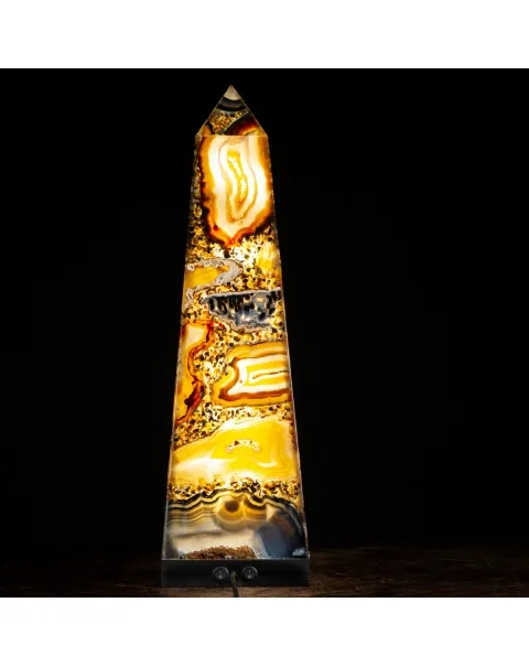 Obelisco Lampada Agata