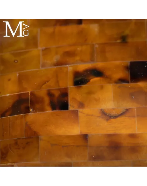 Scatola Portagioie in Corno Naturale – Mosaico Artigianale.
